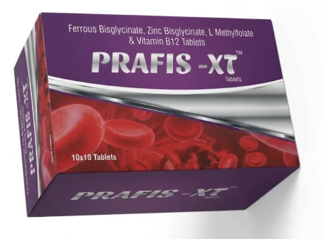 Prafis-XT — Ferrous Bisglycinate, Zinc Bisglycinate, L-Methylfolate & Vitamin B12 Tablets